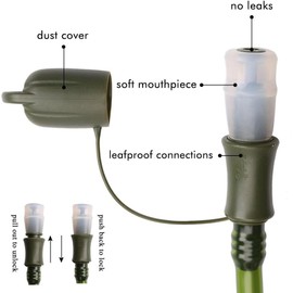 XZSUN Outdoor Hydration Bladder, 2L-2.5L-3L Water Bladder for Hiking Backpack Leak Proof Water Reservoir Storage Bag, Water Bag for Bicycling Hiking Camping (Military Green, 2.5L)