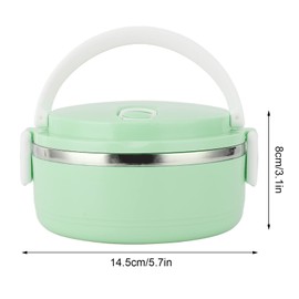 Kuuleyn Thermal Lunch Box, Lunch Containers for Hot Food, Stackable Insulated Lunch Box for Kids, Stainless Steel Food Container Storage Boxes Adult Sealed Bento Lunch Box(Green)