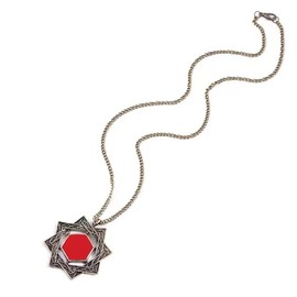 VNEWSCHI Game Necklaces Amulet of Mara Arkay Morrowind Long Necklace Dark Brotherhood Sun Knight Red Crystal PendantMetal Necklace Cosplay Jewelry Gift