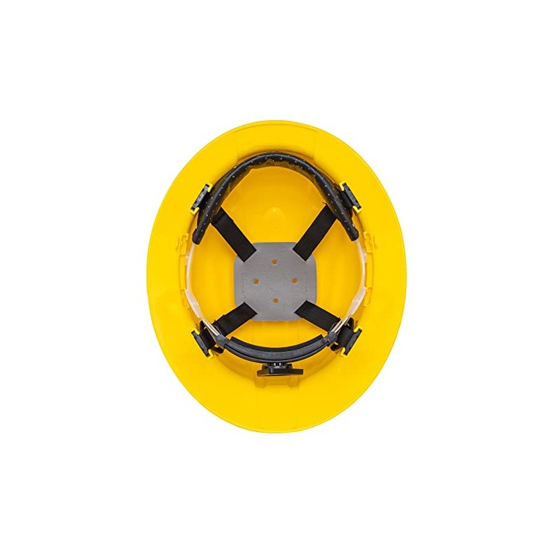 Truper CAS-AX, Casco de seguridad amarillo ala ancha diseño cómodo