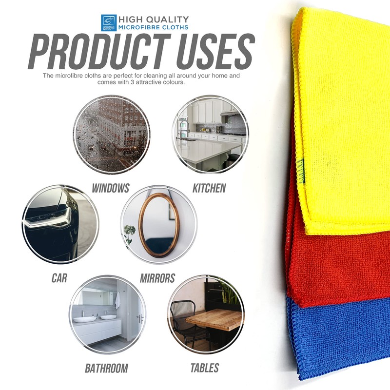 Multipurpose Microfibre Cleaning Cloth | 40cm x 40cm Super Soft,