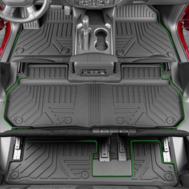 xipoqix 8 Seats Floor Mat Compatible with 24-25 Chevy Traverse Cargo Mat Trunk Liner Backrest Mat Replacement for 24-25 Chevy Traverse Accessories(2024-2025,Cargo Mat+Backrest Mat+8-Seat Floor Mat)