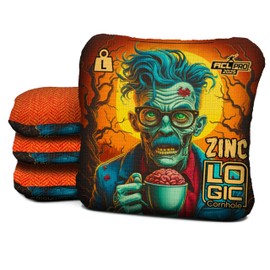 Logic Cornhole Zombie Brain Tea - Multiple Bag Series Available - ACL Approved Bags - Professional Cornhole Bags Slick and Stick | Regulation Size & Weight (ZINC-L 4.5/9 - ACL PRO)