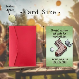 Hilarious Golf Birthday Gifts for Men Women, Funny Golf Birthday Cards for Men Women, Happy Birthday Gifts for Golfer, Golfs Bday Card for Husband Boyfriend Dad Brother boss Friends Coworkers