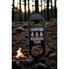 "Campfire Drinking Team" Black Metal Bottle Opener Keychain