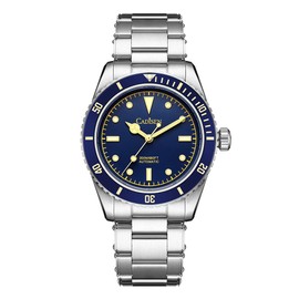 CADISEN Men’s Automatic Watch Mechanical NH35 Movement Waterproof Sapphire Glass Casual Business Watches (Blue)