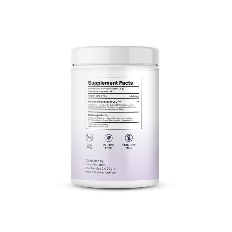 3 Pack Bella All Natural Probiotics Blackberry Lemonade for Healthy