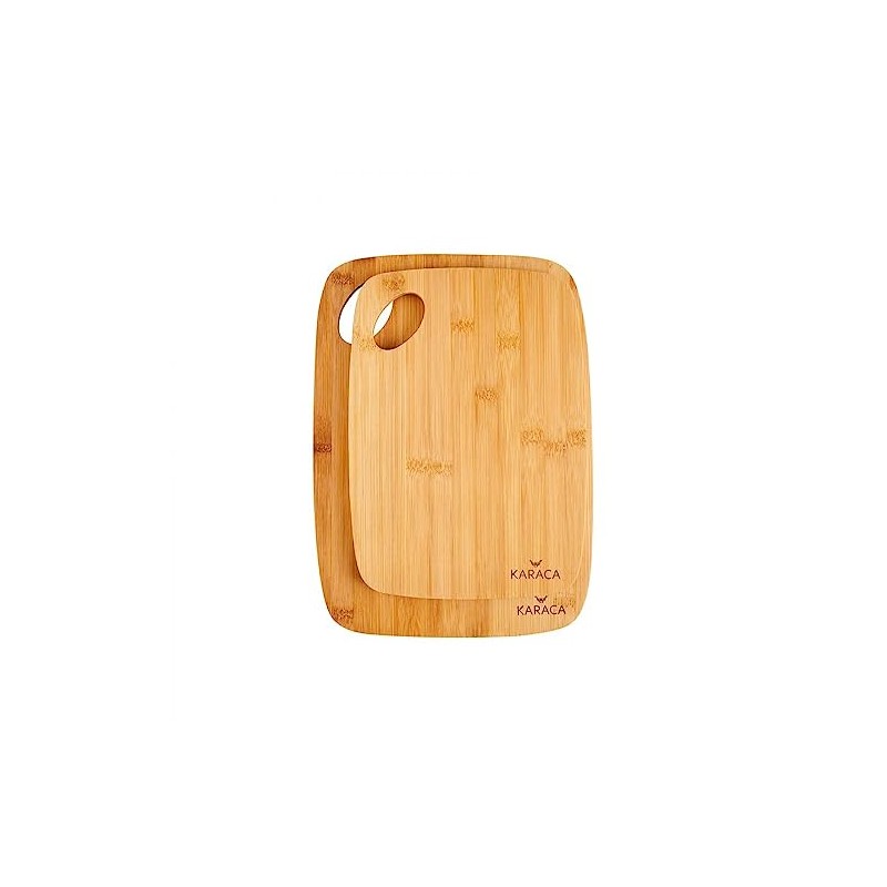 Karaca Karya Bamboo Chopping Board Set, 2 Piece, Kitchen Cutting