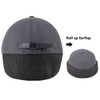Mens Wool Winter Baseball Cap with Warmer Earflap Outdoor Beanie