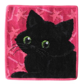 Fayler Handkerchief, Hand Towel, Towel Handkerchief, 9.8 inches (25 cm), Black Cat, Black Cat, Black Cat