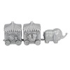 Baby Teeth Organizer Elephant Carriage Keepsake Box Metal Collection Container