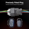 Powkos Male and Female Headlight Connector Plug Harness Pigtail 5-Pin