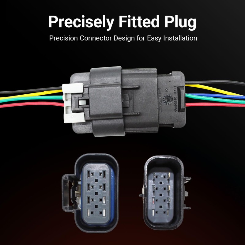 Powkos Male and Female Headlight Connector Plug Harness Pigtail 5-Pin