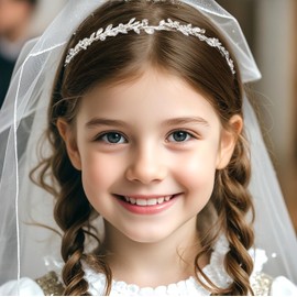 Oriamour Bridal Headband Wedding Headpieces For Women Rhinestone Hair Accessories for Brides Bridesmaids and Girls Silver