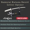 Wablade Japanese Samurai Katana Letter Opener for Desk Display, Decorative