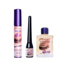 Prossa Maxi-Volume Beauty Bundle | Mascara, Eyeliner & Lash Growth Oil Set