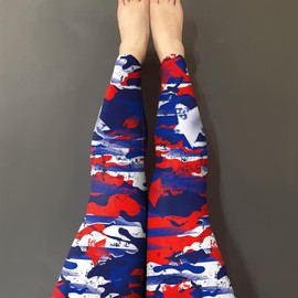 color cosplayer American Flag Leggings for Women Independence Day Leggings 4th of July Patriotic Pants USA Flag Print Pattern Yoga Pants