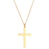 Kuzzoi Exclusive Men's Necklace Shiny Gold-Plated with Cross Pendant (30