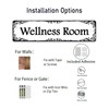 12x3 Inch Wellness Room Sign Door Wall PC Signage for