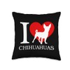 I Love Chihuahuas Throw Pillow