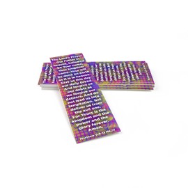 Children and Youth Bookmark, The Lord's Prayer, Matthew 6:9-13, Pack of 25, Handouts for Classroom, Sunday School, and Bible Study