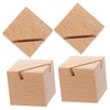 CIYODO 4Pcs Wooden Card Display Stands Rustic Photo Holders for