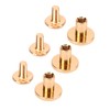 200 Set Chicago Screws Set 9.5x8mm Hard Thick Brass Uniform