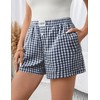 LOMON Boxer Shorts for Women Summer Gingham Cotton Pajamas 2025