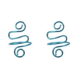 2Pcs Crochet Rings for Finger, Adjustable Open Yarn Guide Crochet Tension Ring for Crocheting Knitting Accessories Supplies Yarn Tension Loop Ring for Finger (Turquoise), SATONBEYI