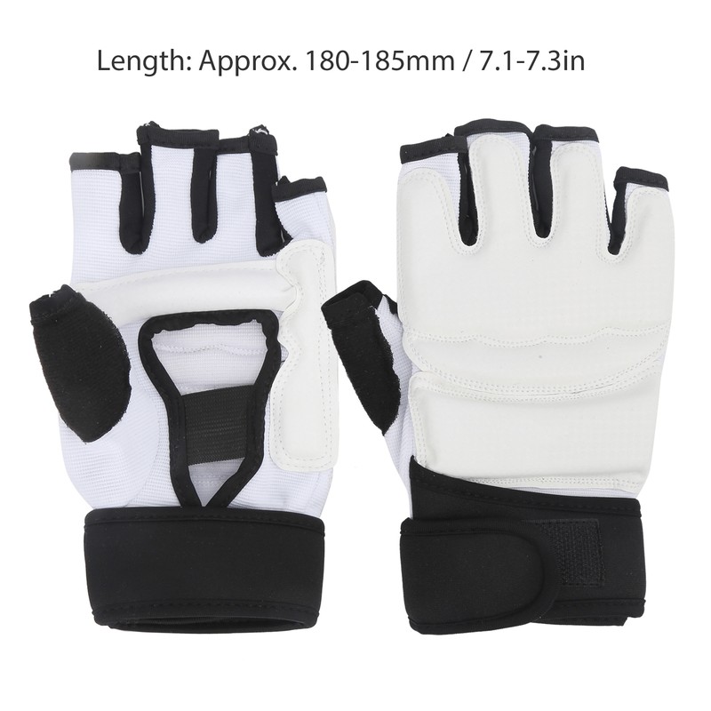 1 Pair 180‑185mm Half Finger Punch Bag Training Gloves Boxing