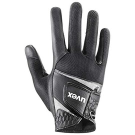 uvex Sumair - Flexible Riding Gloves for Men and Women - Durable - Breathable Material - Black-Silver - 6.5