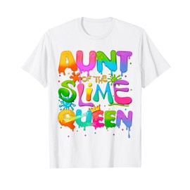 Aunt Of The Slime Queen Birthday Family Matching Party T-Shirt