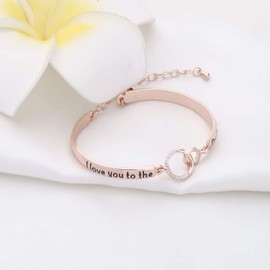 bobauna I Love You To The Death Star And Back Keychain Wedding Gift For Couple Boyfriend Girlfriend (death back bracelet ring RG)