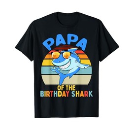 Papa of the Shark Birthday Matching Family T-Shirt