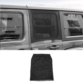 SQQP Rear Window Sun Shade, Breathable Mesh Side Window Screens Net Compatible with 1997-2023 Jeep Wrangler TJ JK JL & Gladiator JT