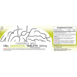 Nootropics Depot Nootropics Depot Quercetin Tablets | 500mg | 120 Count | 95% Anhydrous Quercetin