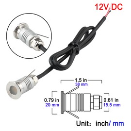 IBLLIGHT LED Mini In-Ground Starlight, 1W 12V DC Low Voltage Recessed Well Light, IP67 Waterproof, Buried Underground Marker Outdoor Landscape Lighting,Warm White 3000K (12V DC, 1 Pack)