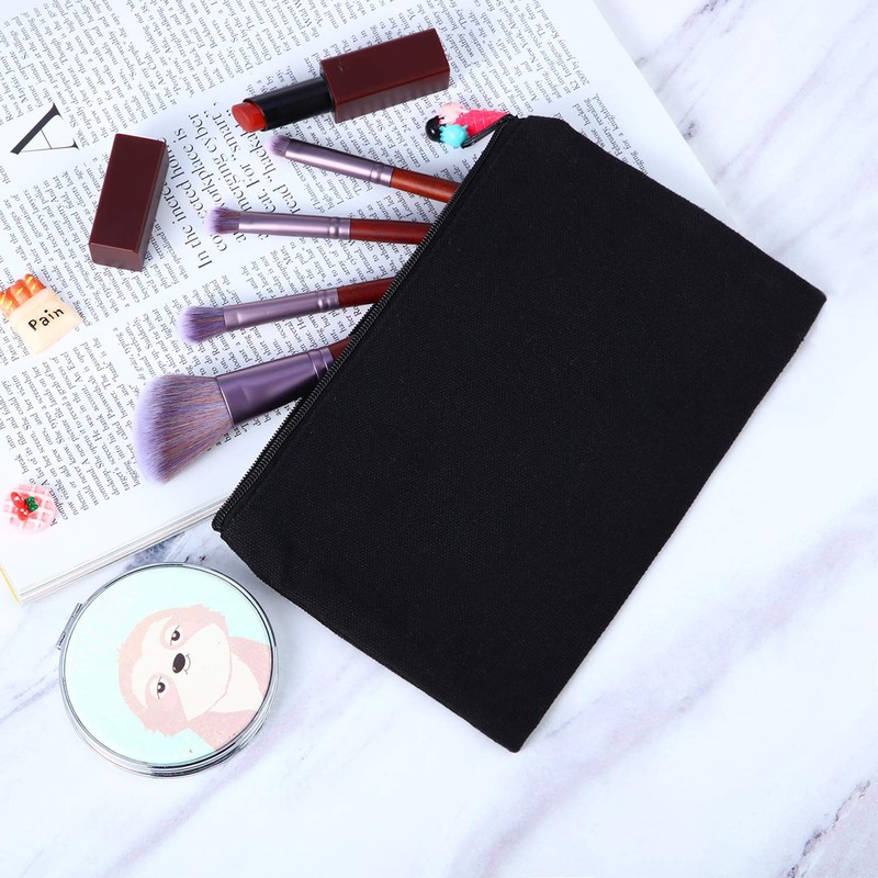 Gejoy 10 Pieces Cosmetic Canvas Pouch Bag Multipurpose Makeup Bag