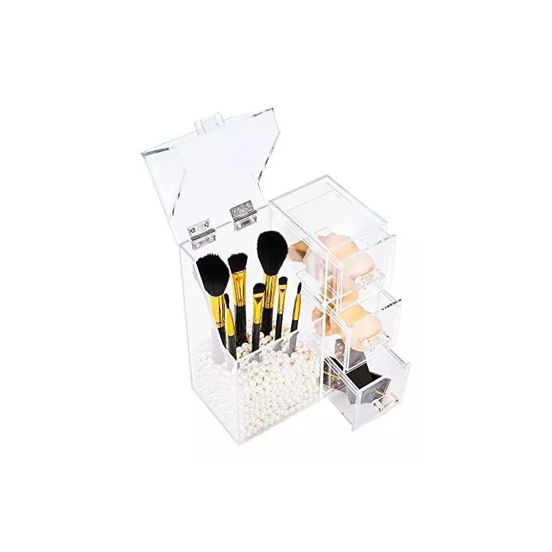 Putwo Organizador De Maquillaje Putwo Con 2 Soportes Para Brochas