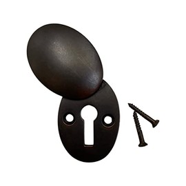 The King's Bay Oval Swivel Vintage Style Cast Brass Key Hole Cover Cabinet & Door Hardware Aged Bronze