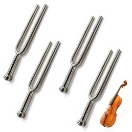 4Pcs Metal Tuning Fork, Tuning Fork, A 440 Hz Violin Guitar Tuner, Violin Guitar Tuner Device