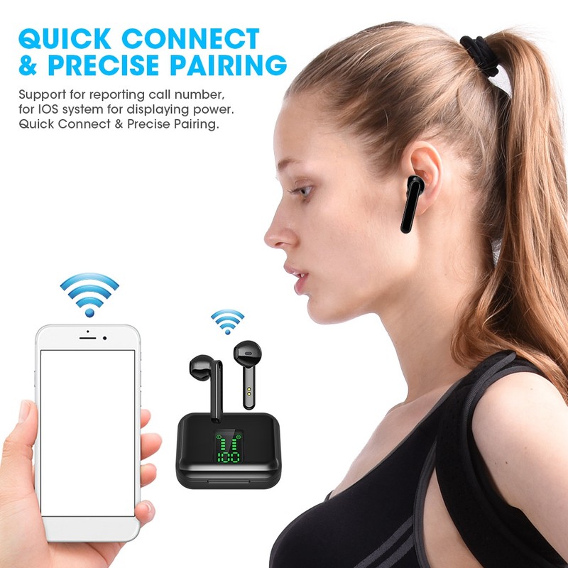 Ultralight TWS Wireless Earphones Bluetooth Headset Call Report Earbuds Mega