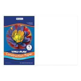 Tru-Ray Premium Construction Paper, White, 12" x 18", 150 Sheets