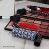 Motique Accessories Diamond Pattererned Fabric Lipstick Case with Mirror for