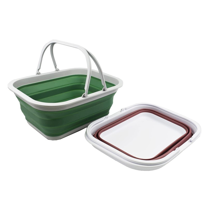 SAMMART Collapsible Tub with Handle 15L (4 Gallon) Set of