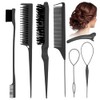 Juego de 7 peines para peinar el cabello, cepillo para