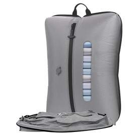 2025 Vacuum Bags for Travel with See-Through Window Space Saver Vacuum Seal Bags for Clothing Travel IP67 Reusable Packing Organizers for Luggage, Backpack, Suitcase Grey 1PC+No Pump