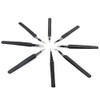 PRECISE CANADA 8 piece Eyelash Extension Tweezers Black Color Straight
