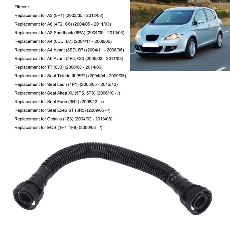 Crankcase Vent Hose, ABS Engine Crankcase Ventilation Hose Line 06F103221E
