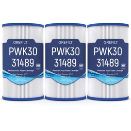 Grefilt 31489 Hot Tub Filter Compatible with Hot Springs Spa Filters, PWK30, Unicel C-6430, Filbur FC-3915, 71825, 73178, 73250, P/N0969601, 30 sq.ft, 3-Pack